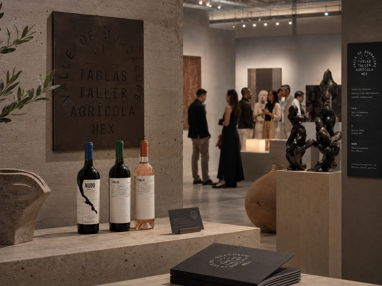 Lounge patrocinado en galería de arte